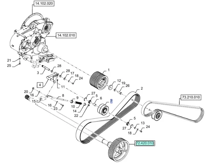 87620522 - ролик промежуточный