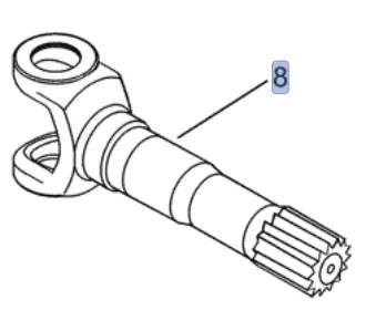 87674583 - Вал внешн. полуоси моста пер. DS 5кл. TGT8./Mg.